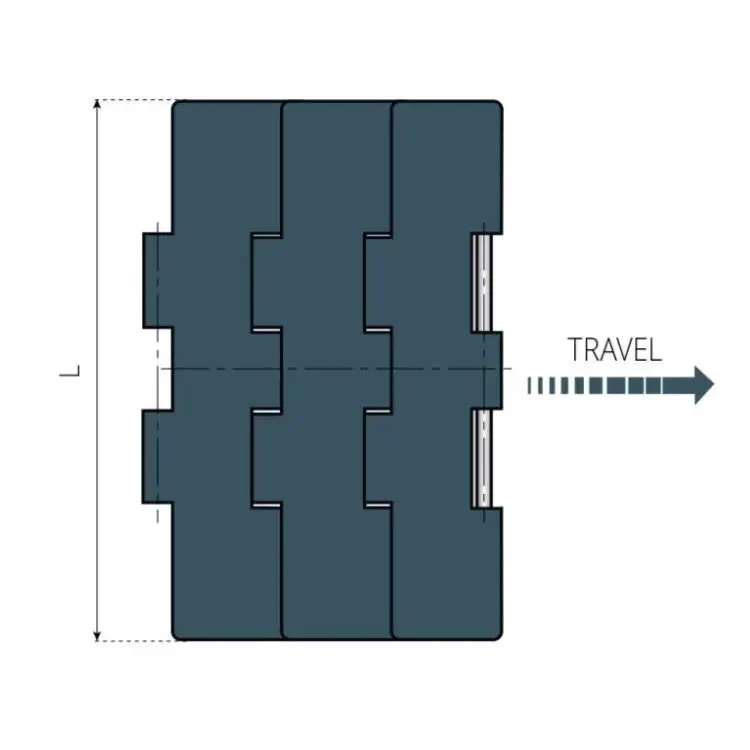 821 Double Hinge Flat Top Chains
