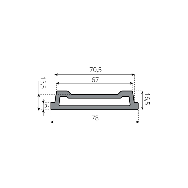 W001 Hollow Dog Bone Wear Strip