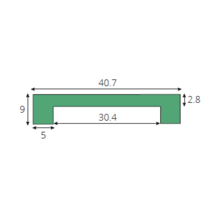 W069-1 Stepped U-Section Wear Strip — 30 × 3