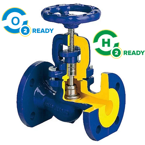 ZETKAMA Fig. 215 globe valve, shown in manufacturer cutaway