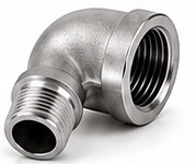 Stainless Steel BSP Male / Female Street Elbow