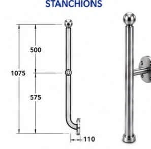 Stainless Steel Handrail Stanchions